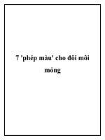 7 ''''phép màu'''' cho đôi môi mỏng ppt