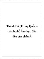 Thành Đô (Trung Quốc)thành phố ẩm thực đầu tiên của châu Á doc