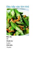 Đậu bắp xào tôm khô pptx