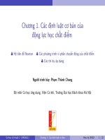 Các định luật cơ bản của động lực học chất điểm