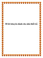 50 lời khuyên dành cho nhà thiết kế. docx