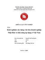 Kinh nghiệm xây dựng văn hóa doanh nghiệp Nhật Bản và khả năng áp dụng tại Việt Nam
