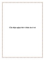 Cẩn thận nghẹt thở vì thức ăn ở trẻ ppt