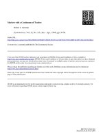 markets with a continuum of traders - robert aumann