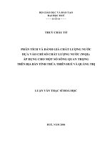 luận văn giám sát chất lượng nước