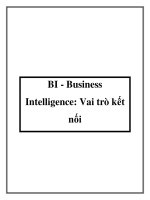 BI - Business Intelligence: Vai trò kết nối potx