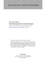 reeb g. sur la theorie generale des systemes dynamiques