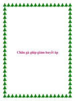 Chân gà giúp giảm huyết áp. ppt