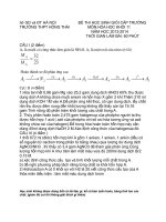 Đề thi chọn học sinh giỏi khối 11 môn hóa  học trường Hồng Thái 2014