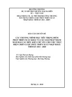 Luận văn:CÁC CHƯƠNG TRÌNH MỤC TIÊU TRỌNG ĐIỂM PHÁT TRIỂN XUẤT KHẨU VÀ CÁC GIẢI PHÁP NHẰM ĐẢM BẢO CÁC ĐIỀU KIỆN CHỦ YẾU CHO VIỆC THỰC HIỆN CHIẾN LƯỢC PHÁT TRIỂN XUẤT NHẬP KHẨU THỜI KỲ 2011 - 2020 pptx