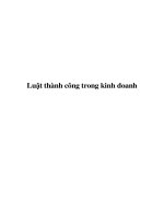 luật thành công trong kinh doanh