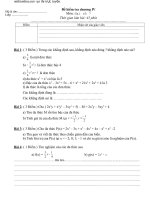 Đề kiểm tra số học lớp 7 chương IV