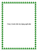 3 lưu ý trước khi xây dựng ngôi nhà pptx