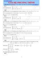 Giải hệ phương trình