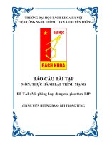 đề tài  mô phỏng hoạt động của giao thức rip