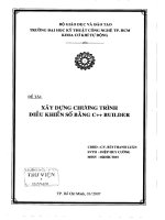 Luận văn: Xây dựng chương trình điều khiển số bằng C++ Builder docx