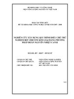 Nghiên cứu xây dựng quy trình điều chế thử nghiệm bột zirconi kim loại bằng phương pháp nhiệt kim can xi