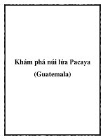 Khám phá núi lửa Pacaya (Guatemala) pptx