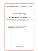 Nghiên cứu sản xuất và sử dụng phân bón lá bio nunnia có thành phần chiết xuất từ  thực vật