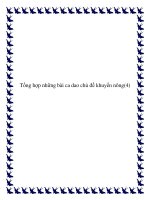 Tổng hợp những bài ca dao chủ đề nông nghiệp ppt