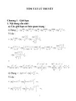 bài giảng tóm tắt giải tích