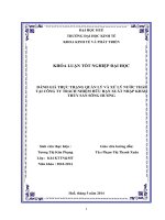 đánh giá thực trạng quản lí và xử lí nước thải tại công ty tnhh xuất nhập khẩu thủy sản sông hương