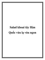 Salad khoai tây Hàn Quốc vừa lạ vừa ngon docx