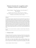 moment invariants for recognition under changing viewpoint and illumination