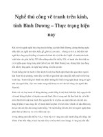 Nghề thủ công vẽ tranh trên kính, tỉnh Bình Dương – Thực trạng hiện nay doc