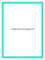 17 chứng bệnh có thể trị bằng rau cần pot