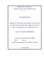 Đề tài: Nghiên cứu giải pháp phát triển vùng nguyên liệu cho nhà máy bột giấy 10.000 tấn/năm của Công ty TNHH MTV Lâm nghiệp Bảo Yên