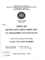 Thiết kế đường dây phân phối điện 22KV và trạm biến áp 22KV 0 4KV