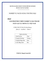 tiểu luận giải pháp phát triển nghiệp vụ bao thanh toán tại các ngân hàng thương mại của việt nam