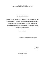 Đánh giá tác động của trang trại gió đến chế độ vận hành và chất lượng điện năng của lưới điện trung áp việt nam  nghiên cứu giải pháp nâng cao hiệu quả vận hành của các trang trại gió trong hệ thống điện