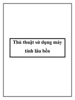 Thủ thuật sử dụng máy tính lâu bền pptx