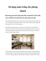 Sử dụng màu trắng cho phòng khách ppt