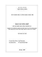 Nghiên cứu đánh giá tiềm năng và các giải pháp khai thác hiệu quả nguồn thủy điện nhỏ có công suất n=1 30MW