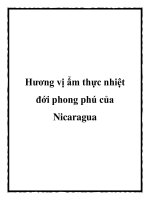 Hương vị ẩm thực nhiệt đới phong phú của Nicaragua doc