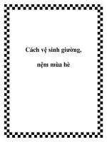 Cách vệ sinh giường, nệm mùa hè pdf