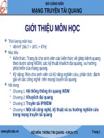 Giáo trình bài giảng môn MẠNG TRUYỀN TẢI QUANG