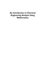 an introduction to chemical engineering analysis using mathematica