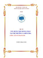 tiểu luận dự án xây dựng nhà hàng chay tại thị trường campuchia