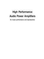 duncan, b. (1996). high performance audio power amplifiers