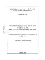 Vấn đề quy hoạch cải tạo không gian khu ở tại Hà Nội theo khuynh hướng phát triển bền vững