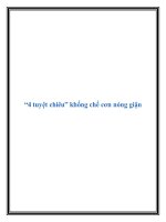 “4 tuyệt chiêu” khống chế cơn nóng giận potx