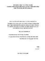 Nghiên cứu sàng lọc các chất có hoạt tính sinh học theo định hướng kháng sinh, gây độc tế bào và chống ôxy hoá từ sinh vật biển nhằm tạo các sản phẩm có giá trị dược dụng