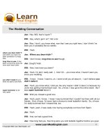 the wedding conversation