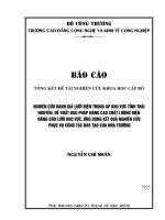 Đề tài : Nghiên cứu đánh giá lưới điện trung áp khu vực tỉnh thái nguyên  đề xuất giải pháp nâng cao chất lượng điện năng cho lưới khu vực