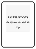 BẢO VẬT QUỐC GIA thể hiện nền văn mình đất Việt pptx