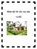 Hình thế tốt xấu của nhà và đất ppt